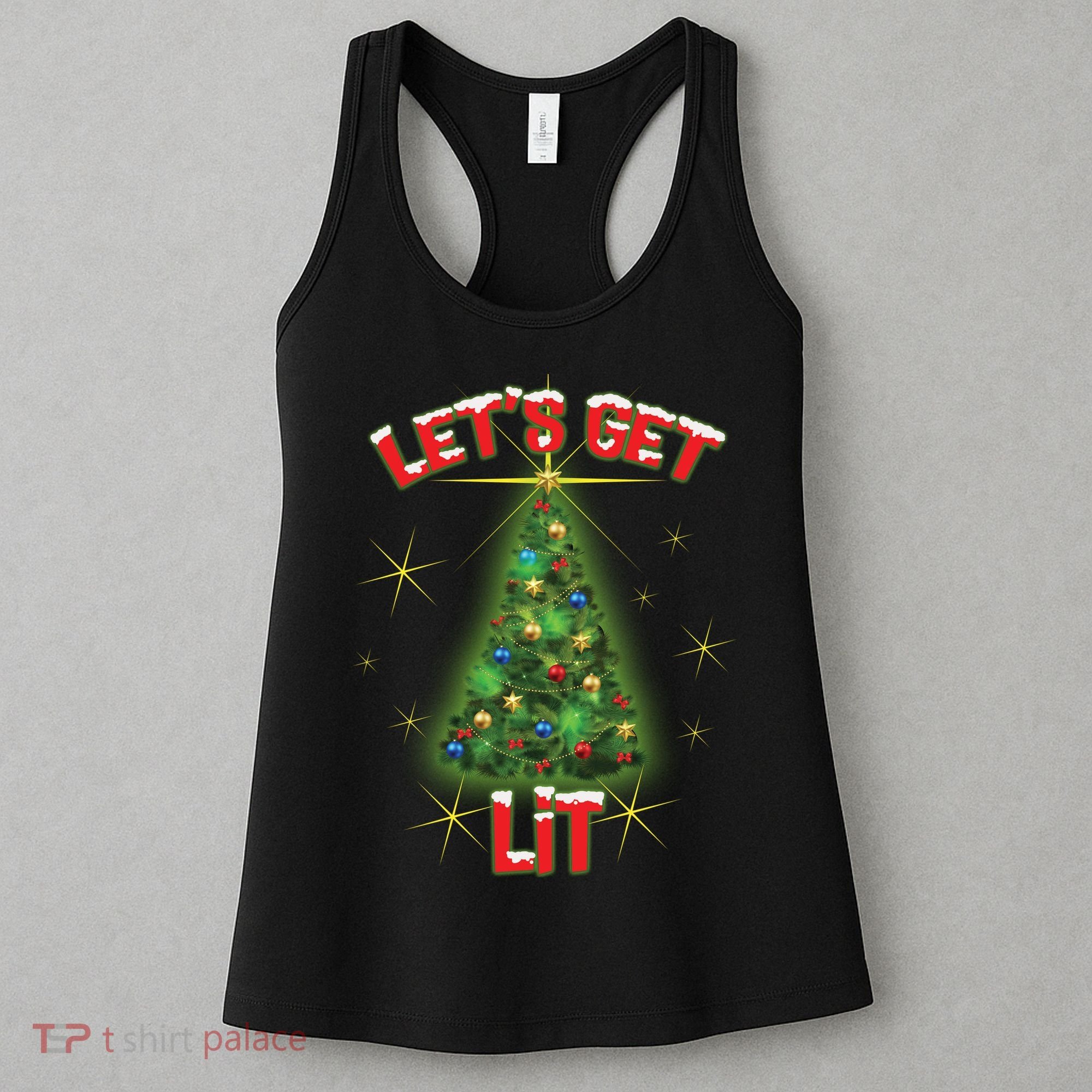 Let's Get Lit Christmas Tree Women's Tank Top