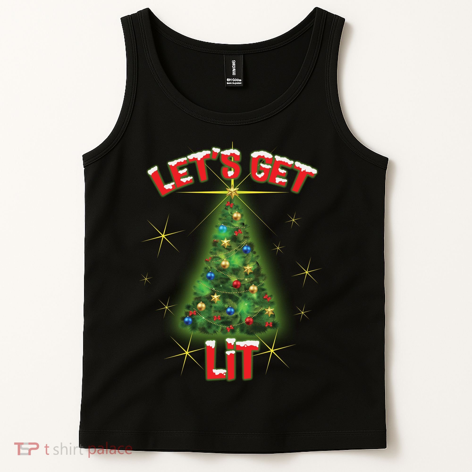 Let's Get Lit Christmas Tree Tank Top
