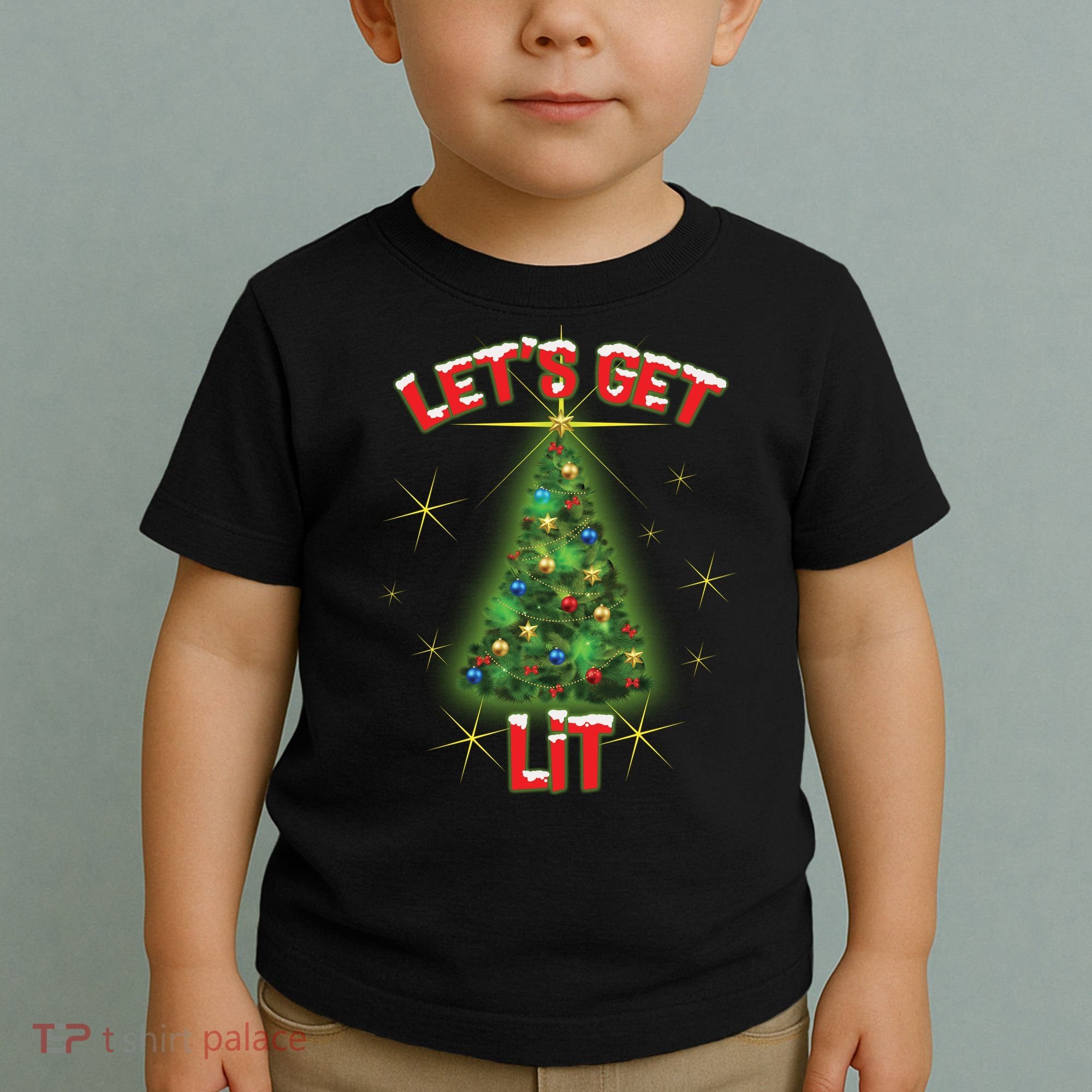 Let's Get Lit Christmas Tree Toddler T-Shirt