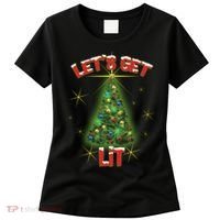 Let's Get Lit Christmas Tree Women's T-Shirt thumb 0