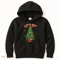 Let's Get Lit Christmas Tree Kids Hoodie thumb 0