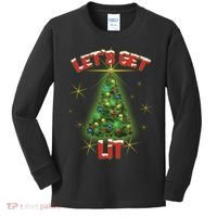 Let's Get Lit Christmas Tree Kids Long Sleeve Shirt thumb 0