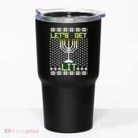 Let's Get Lit Funny Hanukkah Ugly Tumbler thumb 0