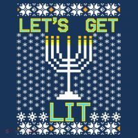 Let's Get Lit Funny Hanukkah Ugly Visor thumb 3