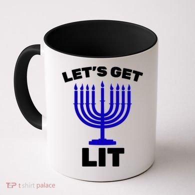 Let's Get Lit Hanukkah Coffee Mug