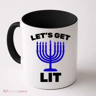 Let's Get Lit Hanukkah Coffee Mug