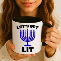 Let's Get Lit Hanukkah Coffee Mug thumb 3