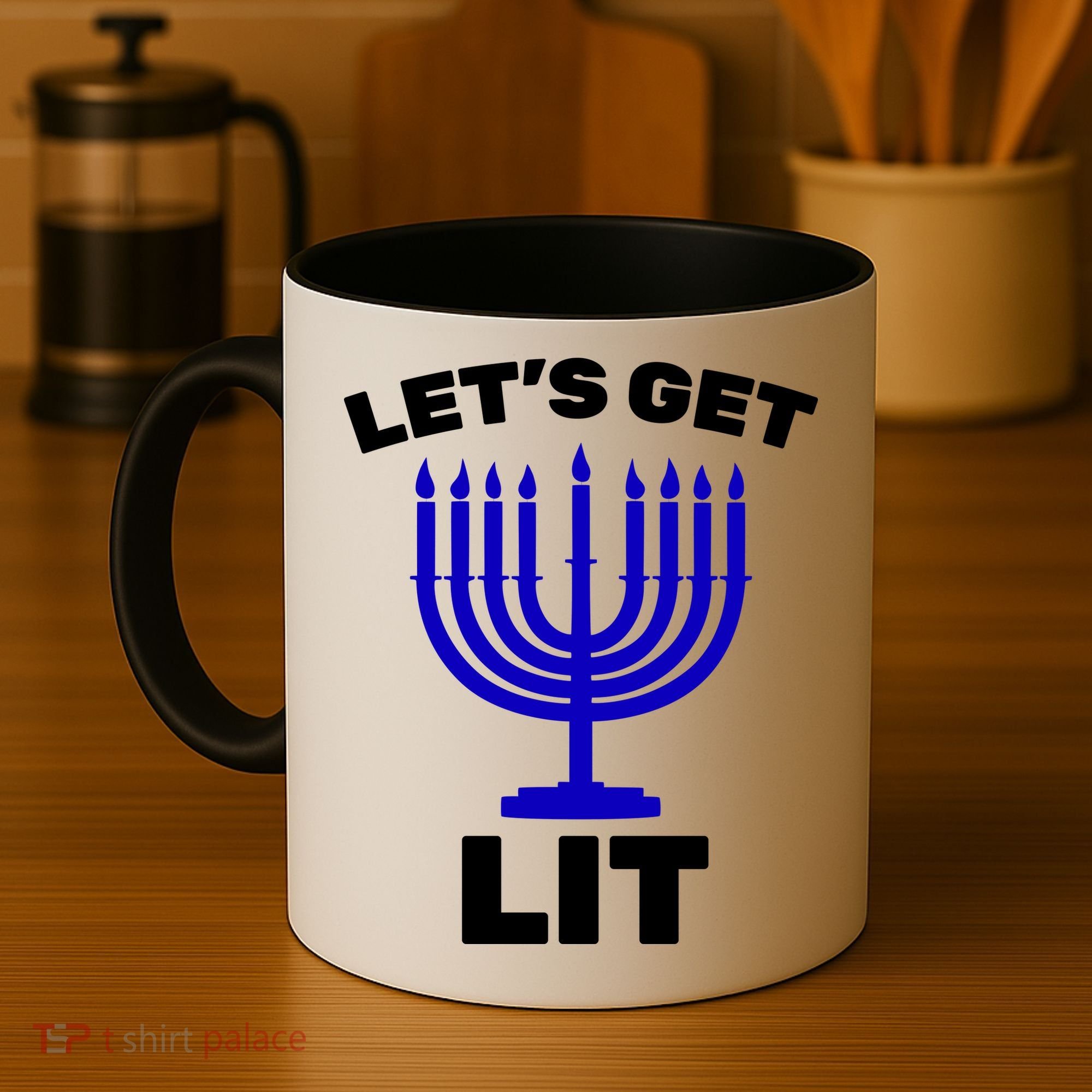 Let's Get Lit Hanukkah Coffee Mug