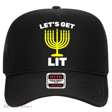 Let's Get Lit Hanukkah Hat