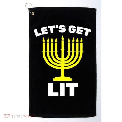 Let's Get Lit Hanukkah Golf Towel
