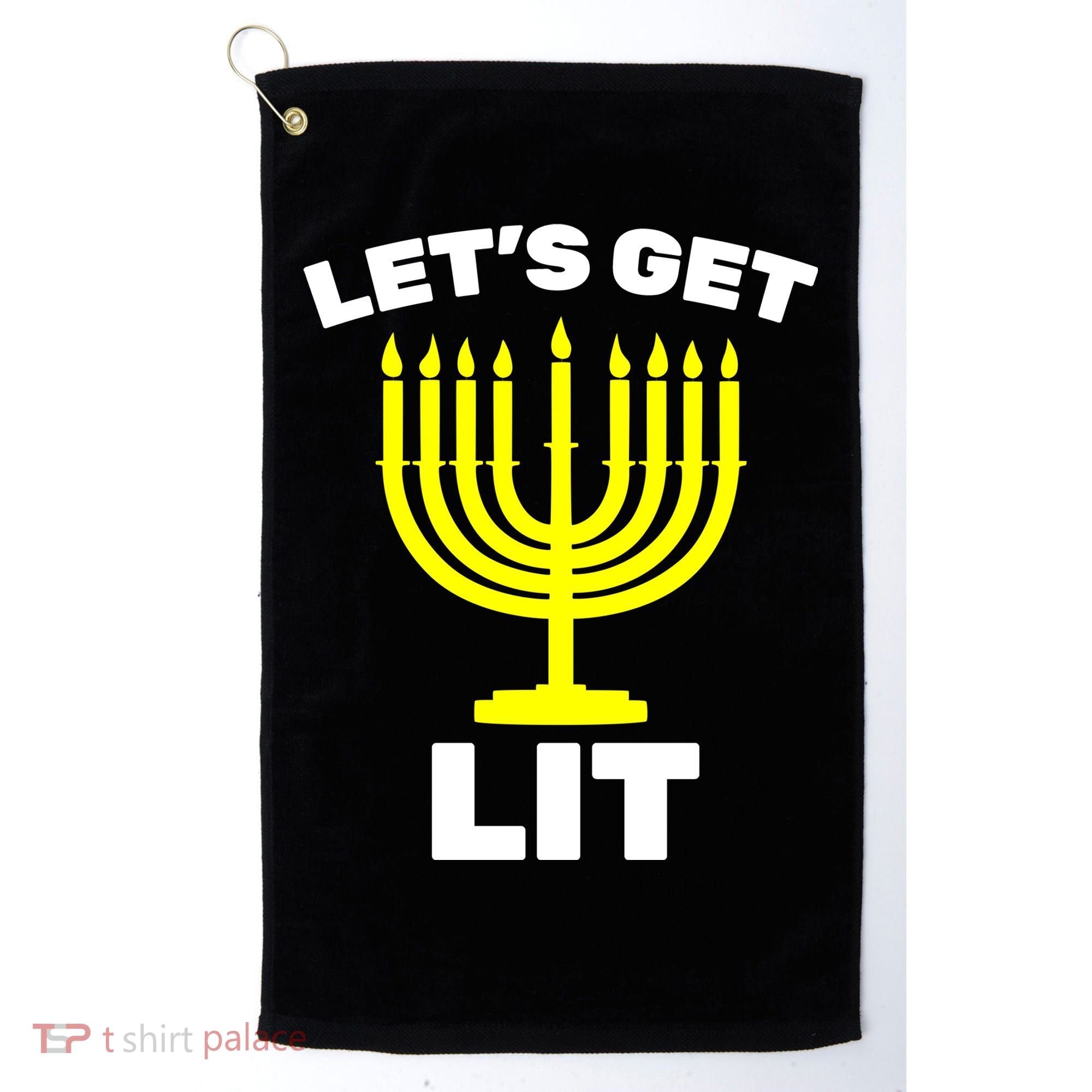 Let's Get Lit Hanukkah Golf Towel