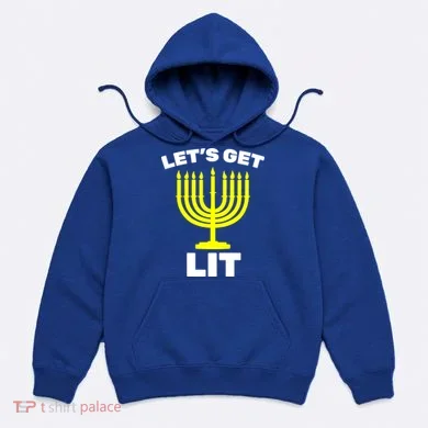 Let's Get Lit Hanukkah Hoodie