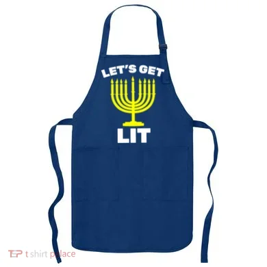 Let's Get Lit Hanukkah Apron
