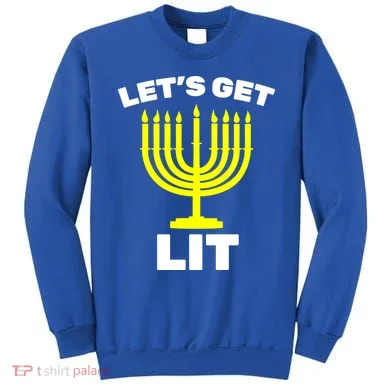 Let's Get Lit Hanukkah Sweatshirt