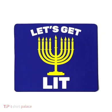 Let's Get Lit Hanukkah Mousepad