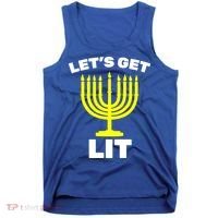 Let's Get Lit Hanukkah Tank Top thumb 0