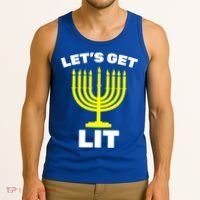 Let's Get Lit Hanukkah Tank Top thumb 3