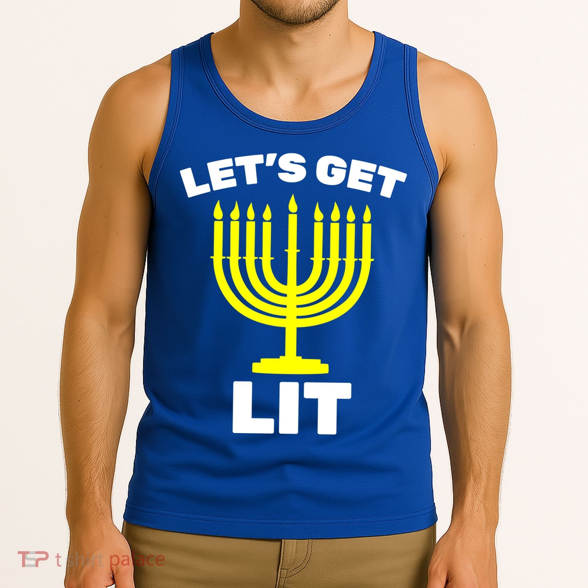 Let's Get Lit Hanukkah Tank Top