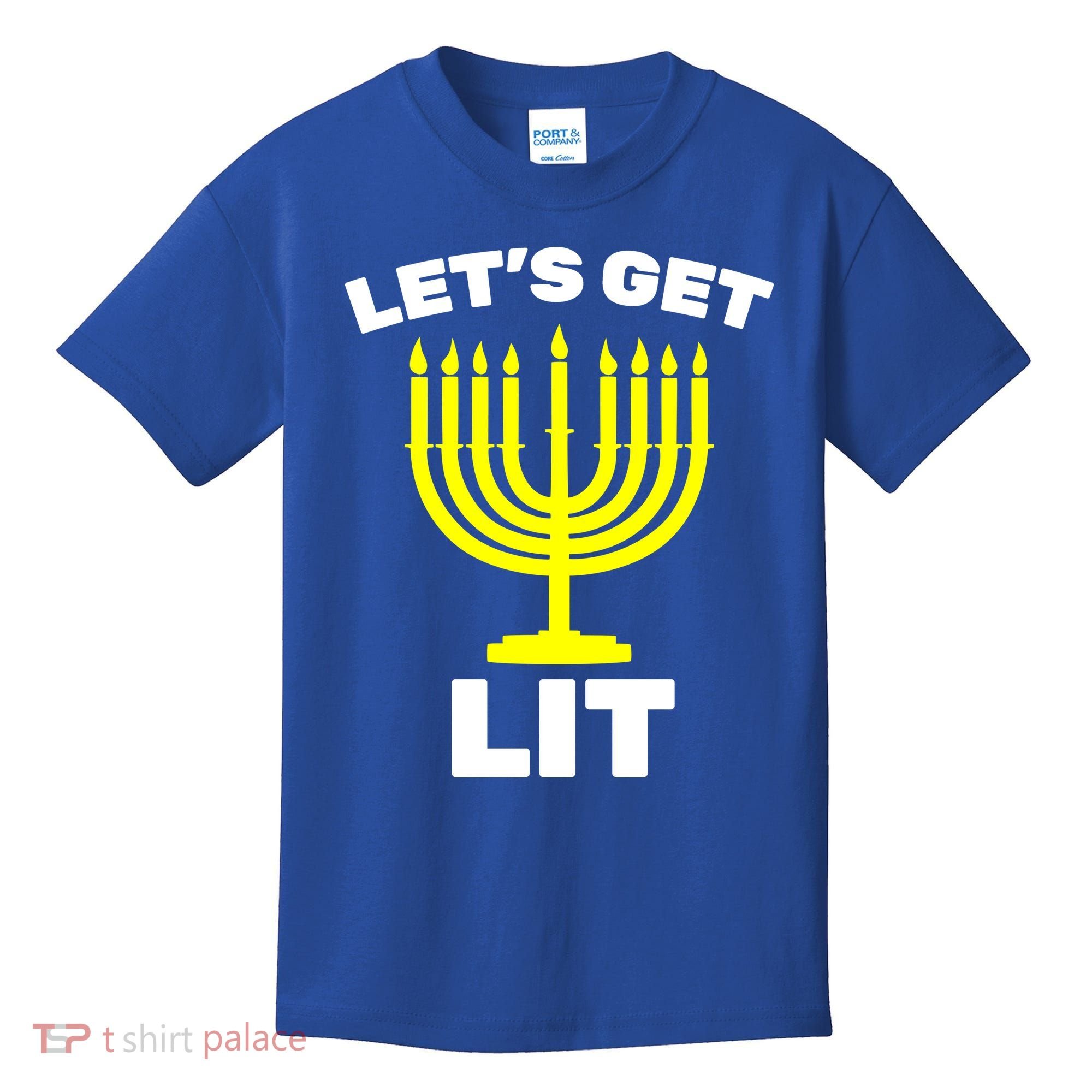 Let's Get Lit Hanukkah Kids T-Shirt