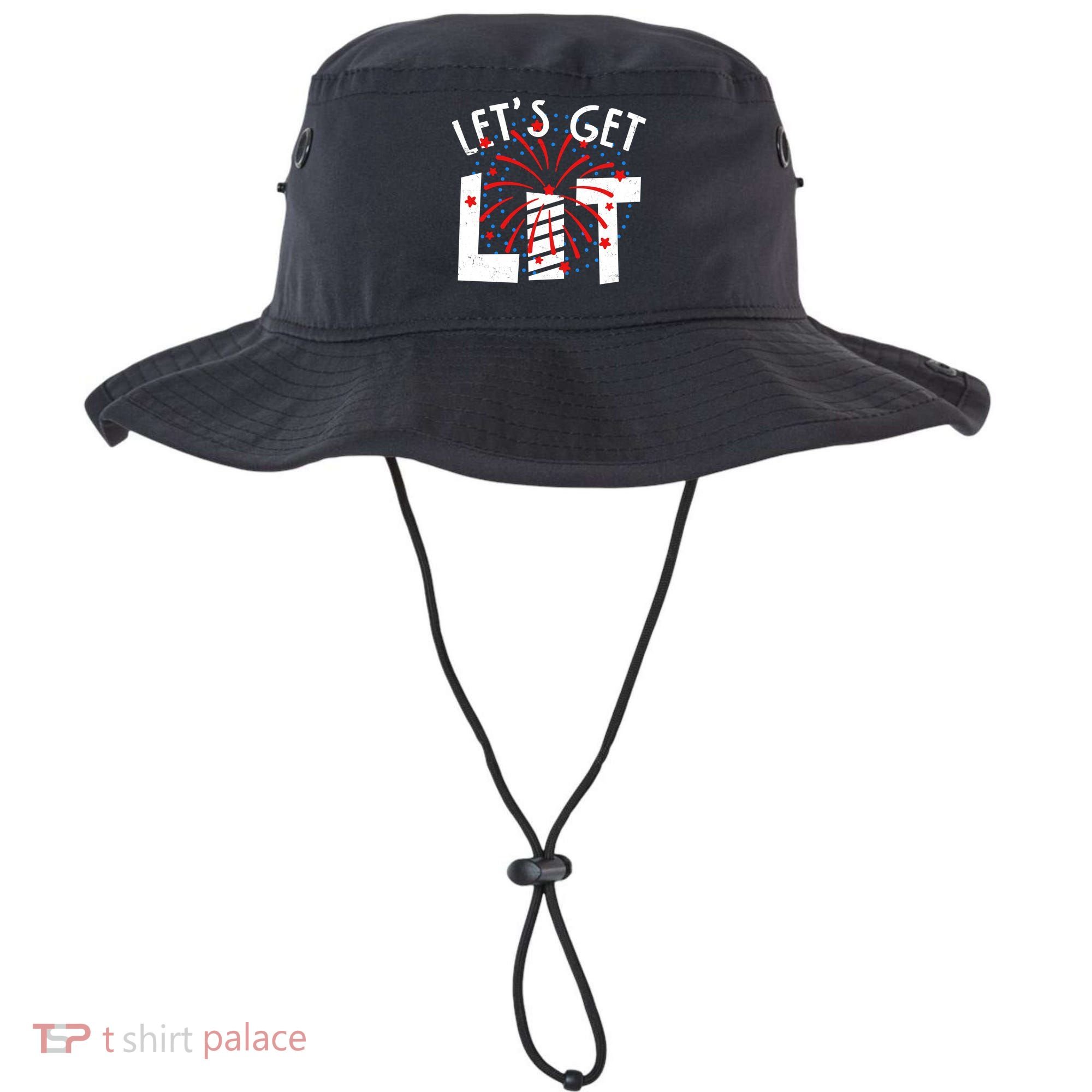 Let's Get Lit Memorial Day 4th of July Fireworks Bucket Hat