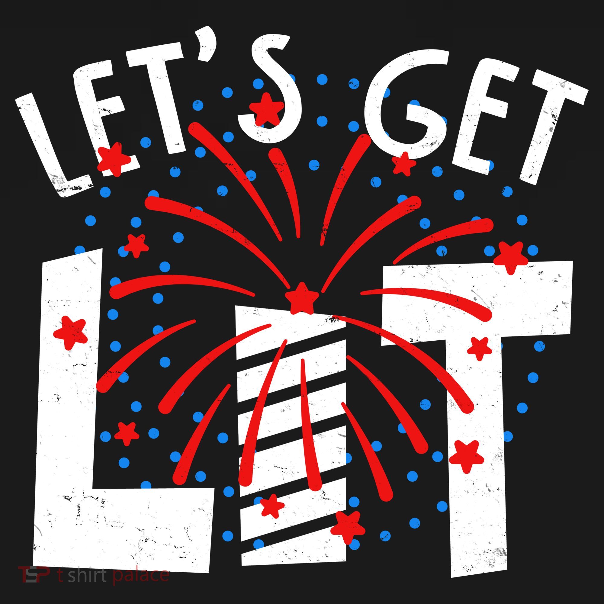 Let's Get Lit Memorial Day 4th of July Fireworks Mousepad