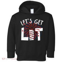 Let's Get Lit Memorial Day 4th of July Fireworks Toddler Hoodie thumb 0