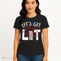 Let's Get Lit Memorial Day 4th of July Fireworks Women's T-Shirt thumb 4