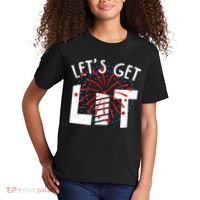 Let's Get Lit Memorial Day 4th of July Fireworks Kids T-Shirt thumb 2