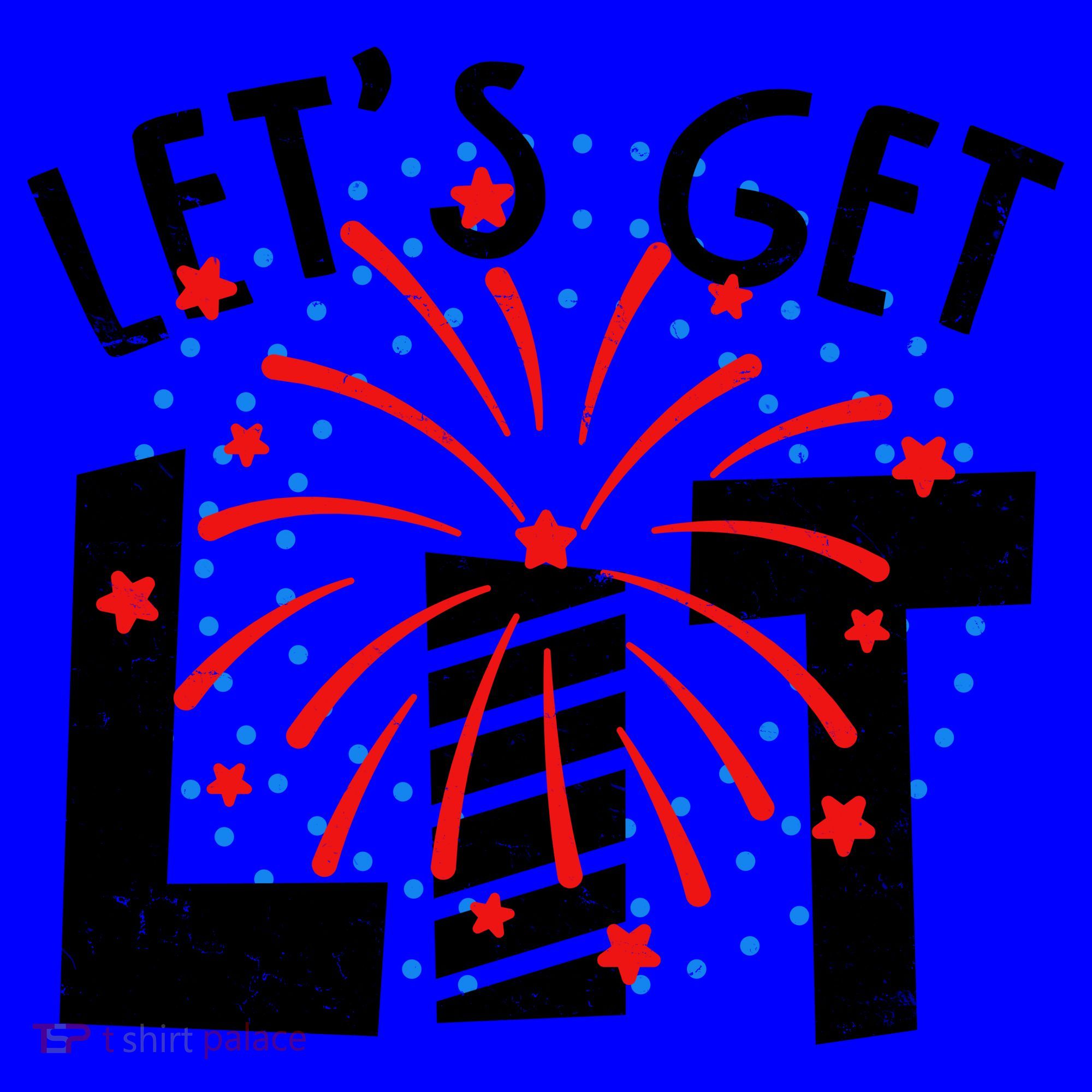 Let's Get Lit Memorial Day 4th of July Fireworks Coffee Mug