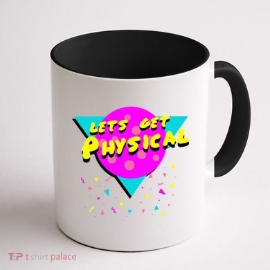 Lets Get Physical Retro 80s  Coffee Mug back