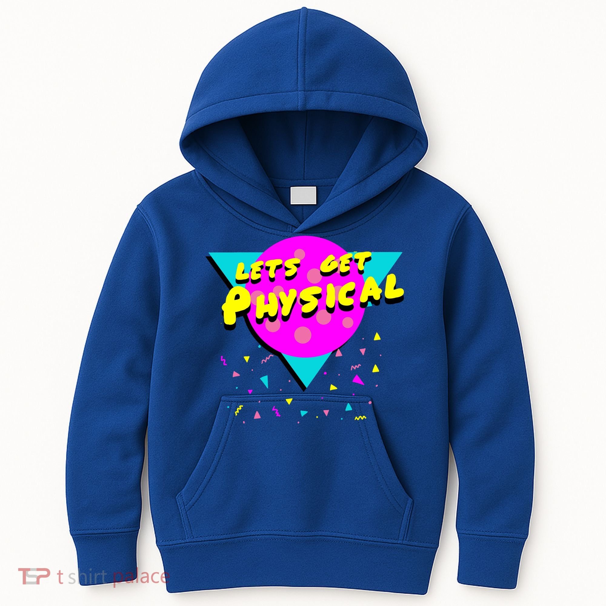 Lets Get Physical Retro 80s  Kids Hoodie