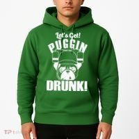 Let's Get Puggin Drunk Hoodie thumb 2