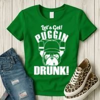 Let's Get Puggin Drunk Women's T-Shirt thumb 3