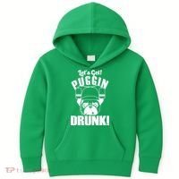 Let's Get Puggin Drunk Kids Hoodie thumb 0