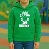Let's Get Puggin Drunk Kids Hoodie thumb 3