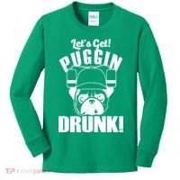 Let's Get Puggin Drunk Kids Long Sleeve Shirt thumb 0