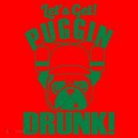 Let's Get Puggin Drunk Santa Hat thumb 1