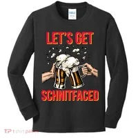 Let's Get Schnitfaced Kids Long Sleeve Shirt thumb 0