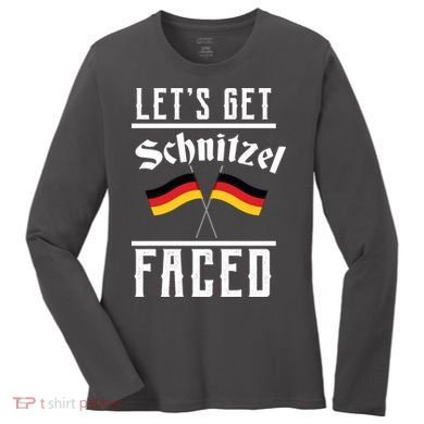 Let's Get Schnitzel Faced Women's Long Sleeve Shirt