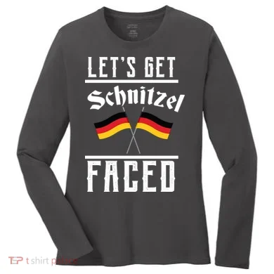 Let's Get Schnitzel Faced Women's Long Sleeve Shirt