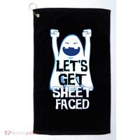 Let's Get Sheet Faced Golf Towel thumb 0