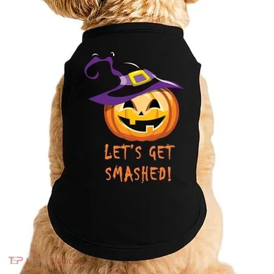 Let's Get Smashed Funny Halloween Doggie Tank