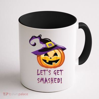 Let's Get Smashed Funny Halloween Coffee Mug back