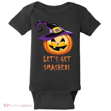 Let's Get Smashed Funny Halloween Baby Bodysuit