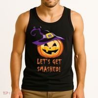 Let's Get Smashed Funny Halloween Tank Top thumb 3
