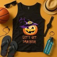 Let's Get Smashed Funny Halloween Tank Top thumb 4