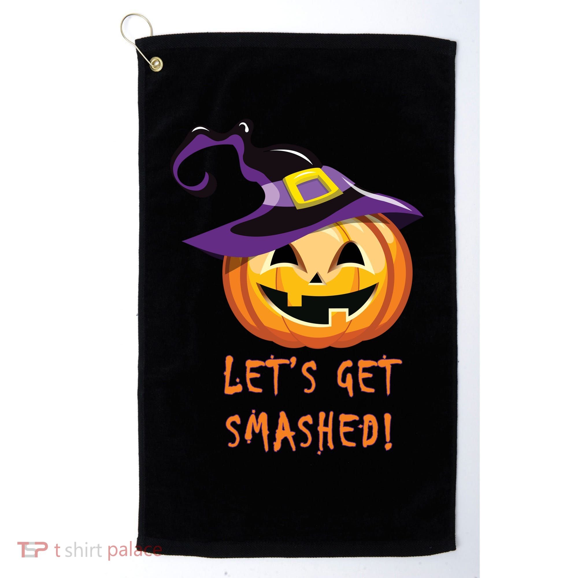 Let's Get Smashed Funny Halloween Golf Towel