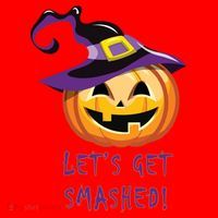 Let's Get Smashed Funny Halloween Santa Hat thumb 1