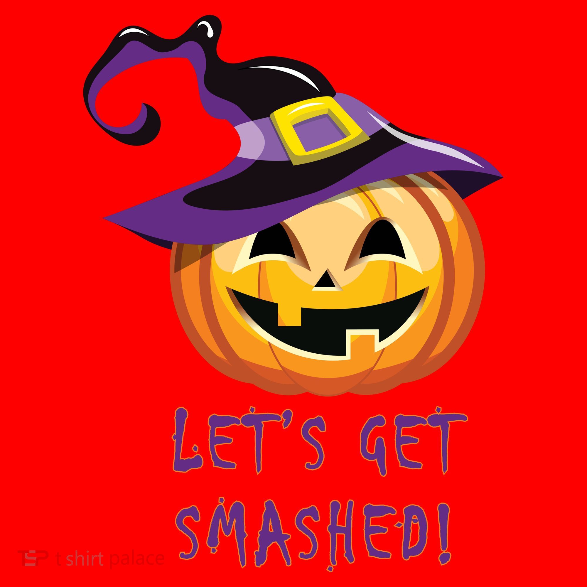 Let's Get Smashed Funny Halloween Santa Hat