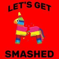 Let's Get Smashed Pinata Santa Hat thumb 1
